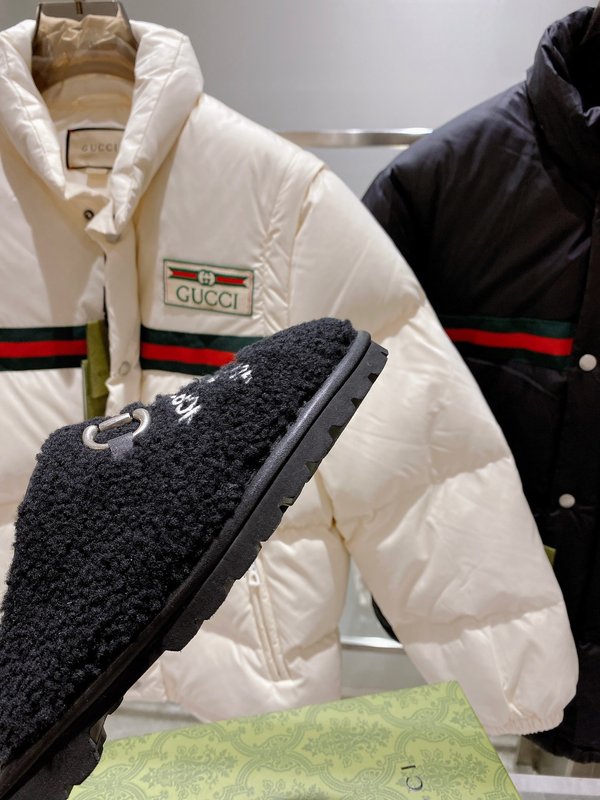 Gucci联名 The North Face 울 슬리퍼 커 001-227760