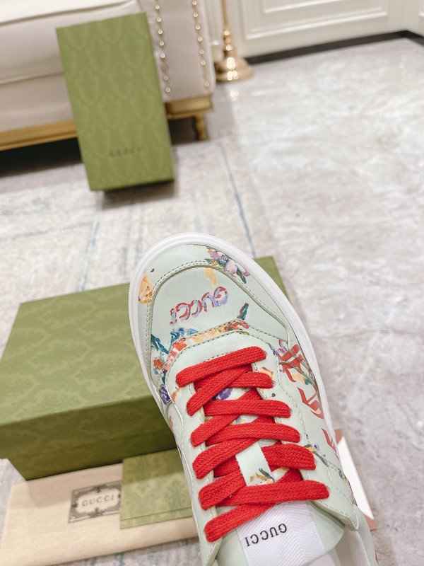 GUCCI 2022SS 커플 두꺼운 밑창 화이트 슈즈 001-227863