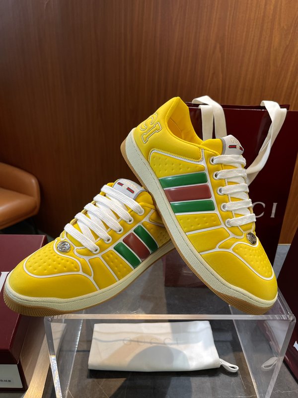 GUCCI Screener 남성 웹 스트라이프 운동화 001-227907