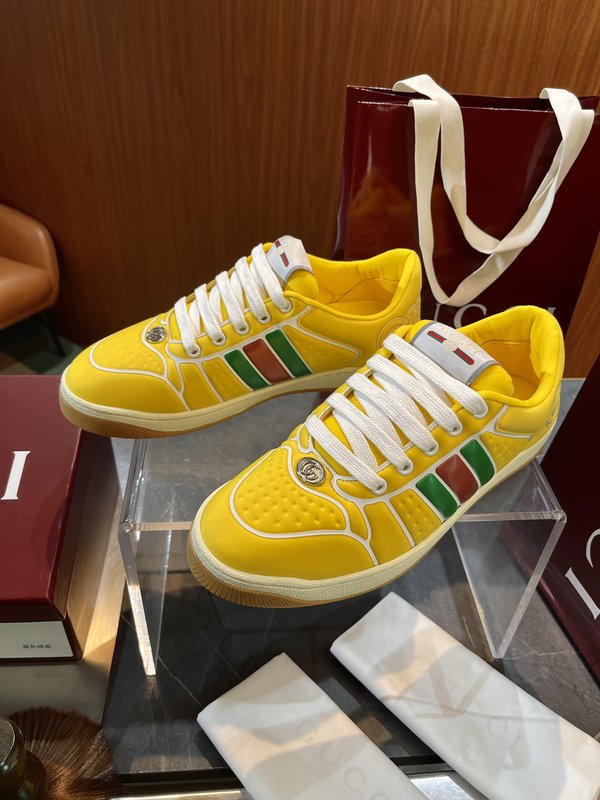 GUCCI Screener 남성 웹 스트라이프 운동화 001-227907