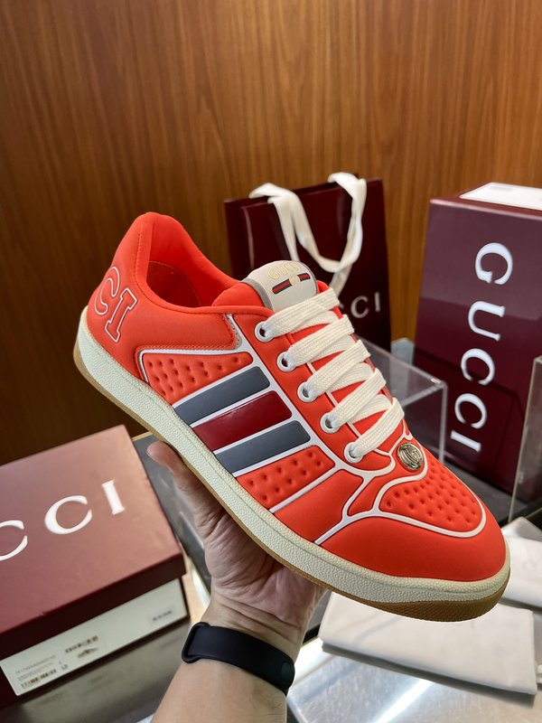 GUCCI Screener 남성 웹 스트라이프 운동화 001-227907