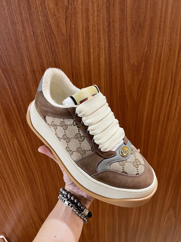GUCCI Screener 두꺼운 밑창 패디 슈즈 001-227922