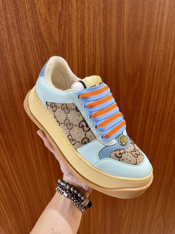 GUCCI Screener 두꺼운 밑창 패디 슈즈 001-227922