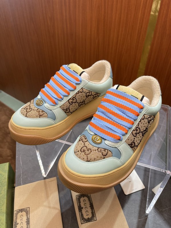 GUCCI Screener 두꺼운 밑창 패디 슈즈 001-227922