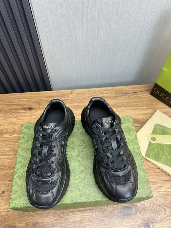 구찌 두꺼운 바닥 양피 통기성 운동화 001-227933