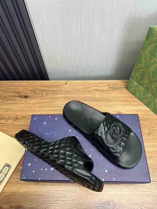 구찌 오리지널 자카드 두꺼운 바닥 슬리퍼 001-227934