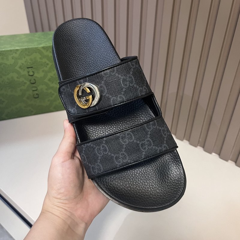 GUCCI 스타일 남성 여름 PVC 슬리퍼 001-227935