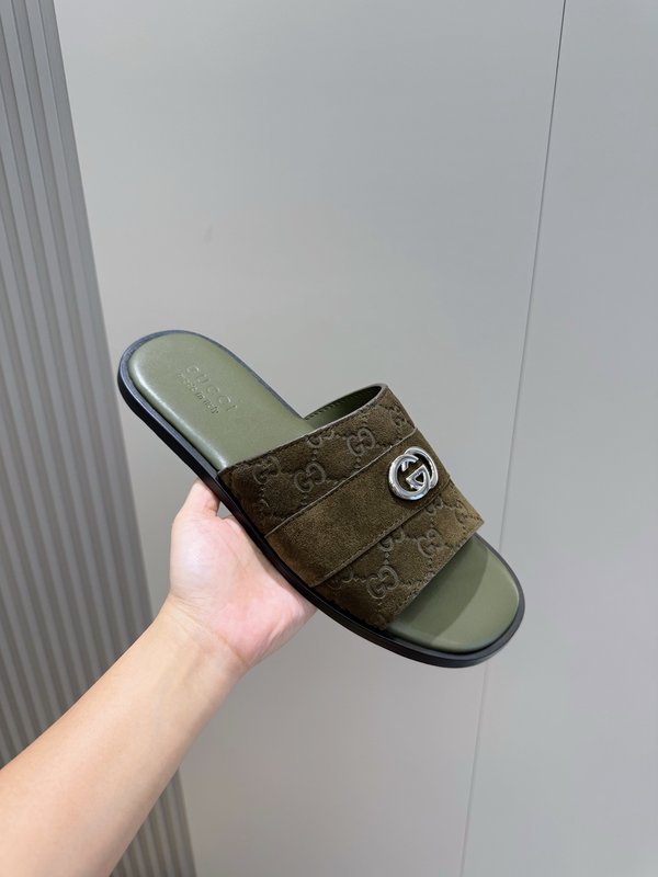 구찌 남성용 인터locking 더블 G 슬리퍼 001-227996