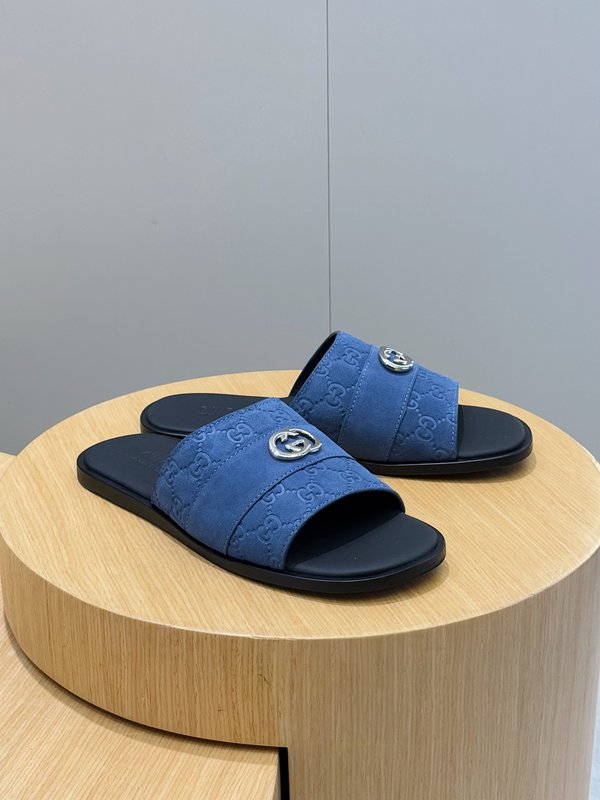 구찌 남성 더블 G 로고 리도 슬리퍼 001-228002