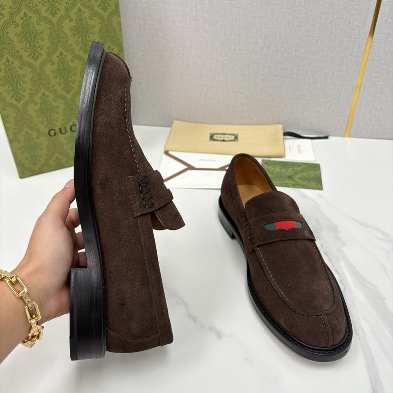 GUCCI Jordaan 남성 심플 로퍼 슈즈 001-228168