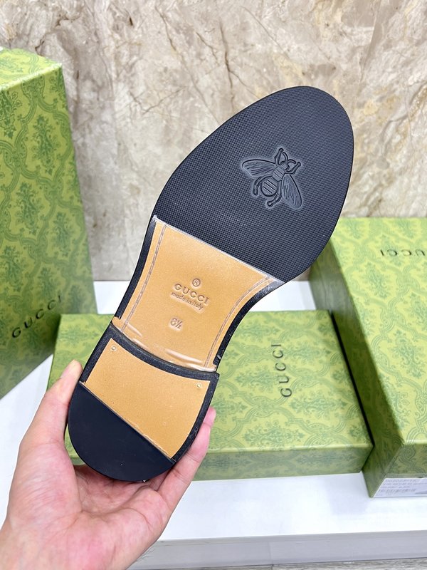 GUCCI 웹 스트라이프 더블 G 로퍼 001-228179