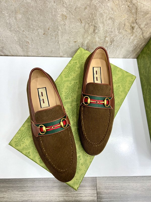 GUCCI 스트라이프 더블 G 로퍼 001-228192