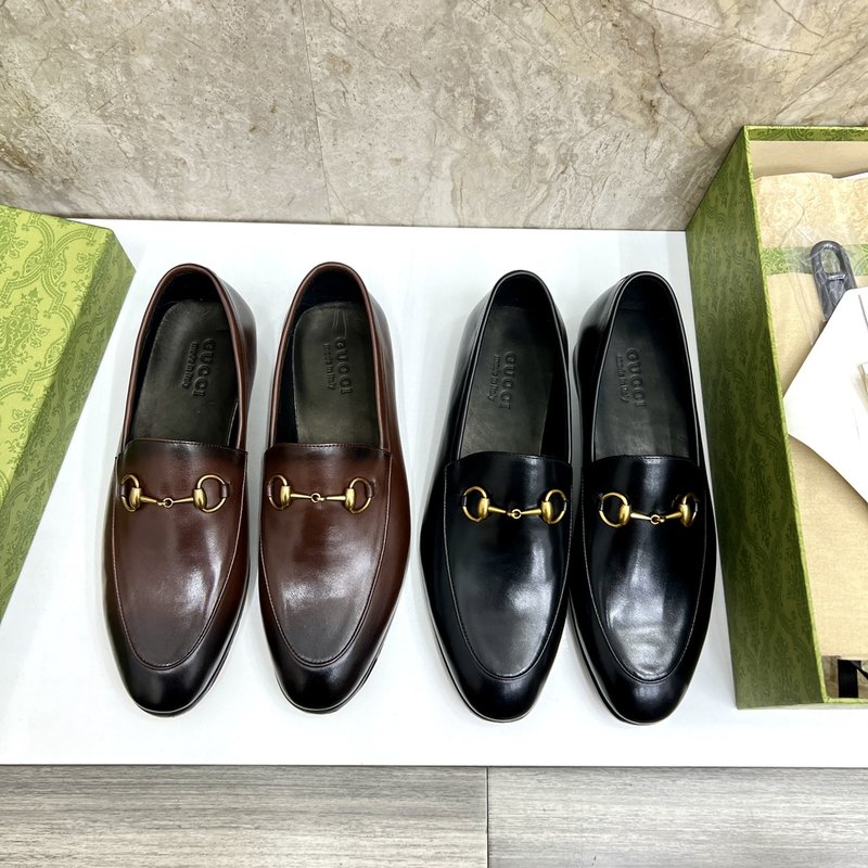 GUCCI 더블 G 스트랩 가죽 로퍼 001-228199