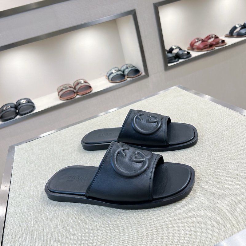Gucci 오리지널 가죽 바닥 슬리퍼 001-228222