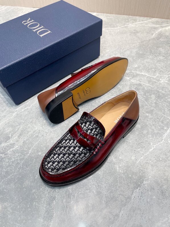 Dior 디올 구드이어 수제 프린트 가죽 로퍼 001-228351