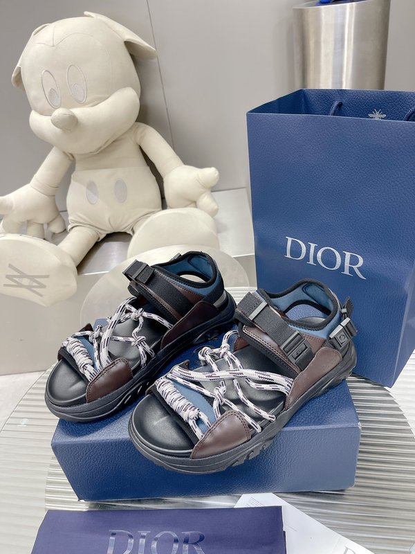 Dior H-Town 블랙 내추럴 샌들 001-228366