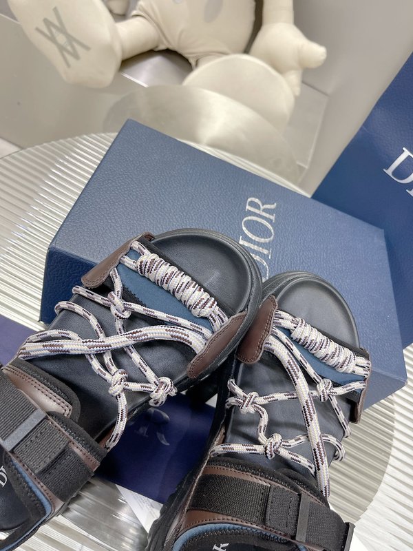 Dior H-Town 블랙 내추럴 샌들 001-228366