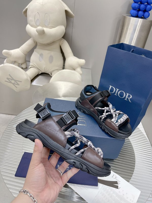 Dior H-Town 블랙 내추럴 샌들 001-228366
