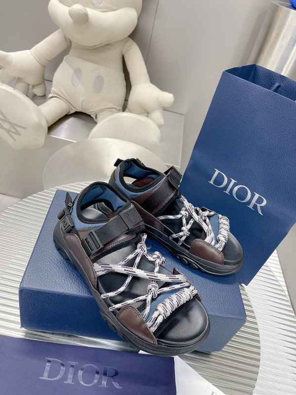 Dior H-Town 블랙 내추럴 샌들 001-228366
