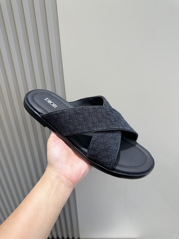 디올 알리아스 남성 가죽 슬리퍼 001-228458