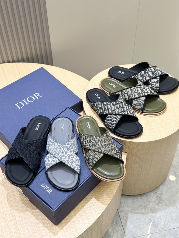 Dior Alias 남성용 가죽 슬리퍼 001-228459