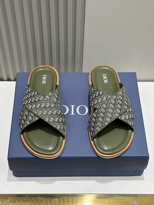 Dior Alias 남성용 가죽 슬리퍼 001-228459
