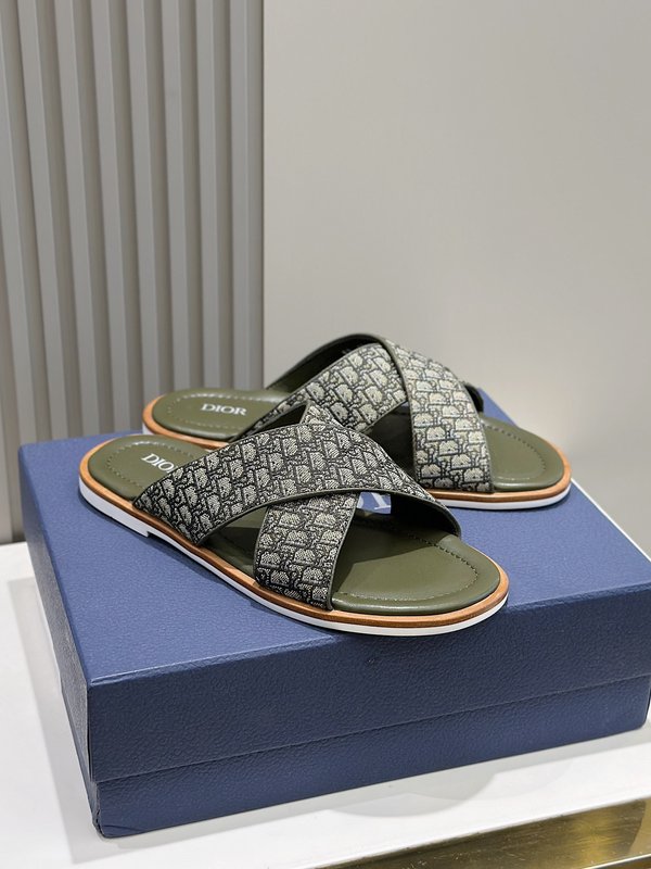 Dior Alias 남성용 가죽 슬리퍼 001-228459