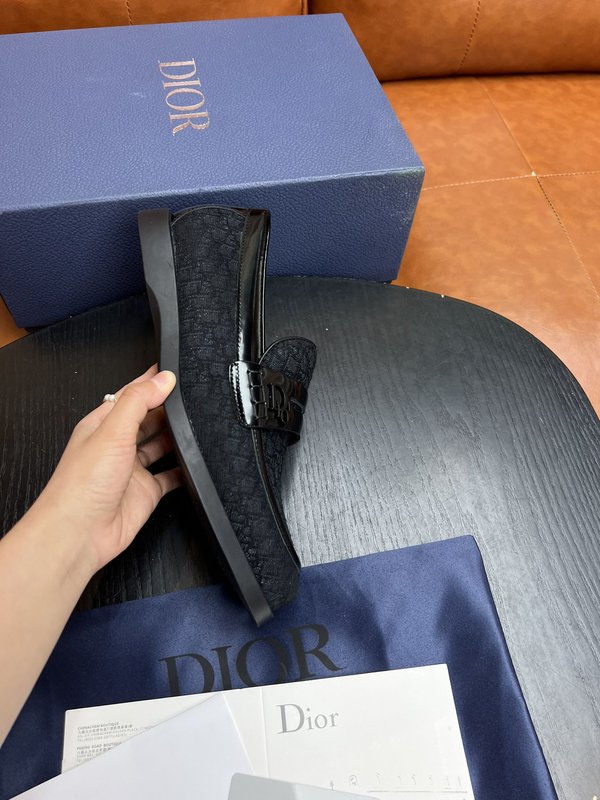 Dior 디올르 남성 블랙 로퍼 구두 001-228528