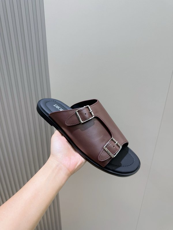 디올 아쿠아 남성용 조절식 프린트 슬리퍼 001-228614