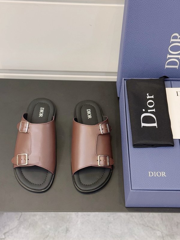 디올 아쿠아 남성용 조절식 프린트 슬리퍼 001-228614