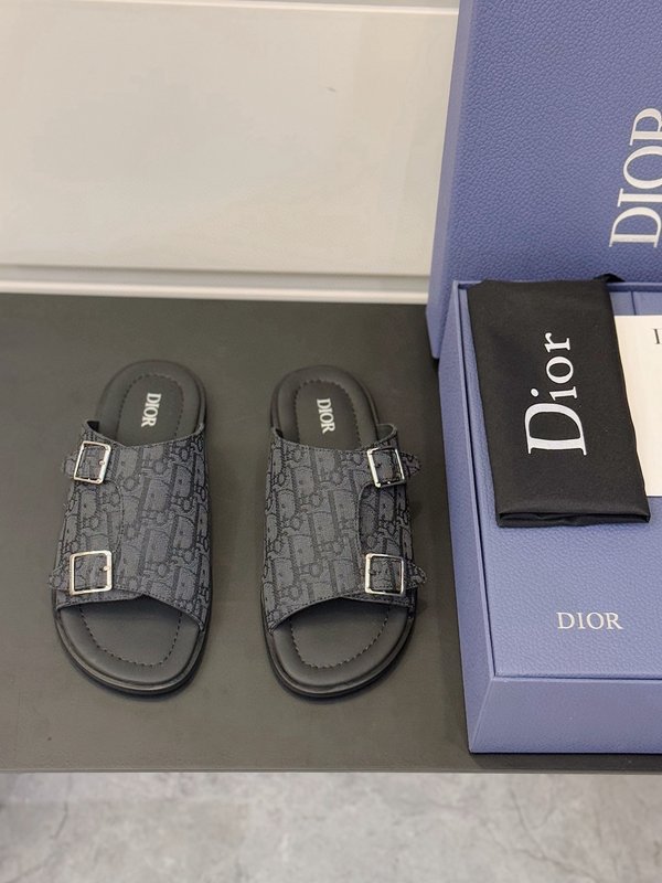 Dior Aqua 남성 오블리크 프린트 슬리퍼 001-228616