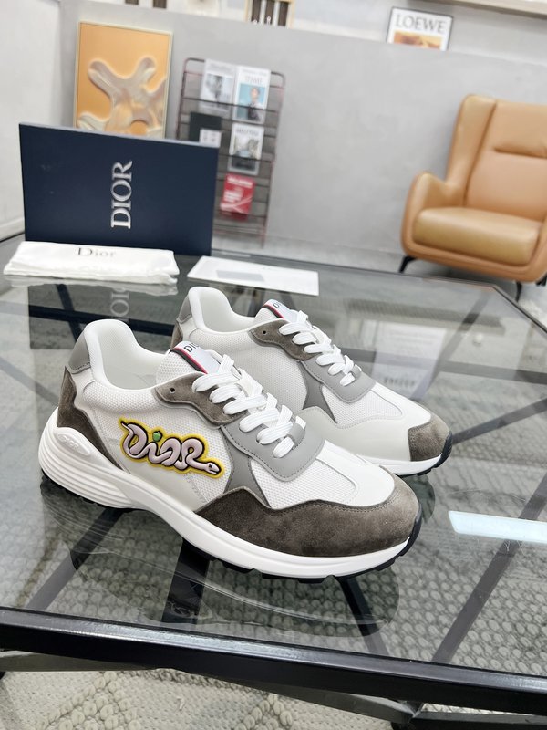 DIOR 디올 남성 레더 메쉬 스니커즈 001-228632