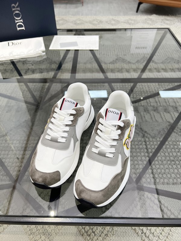 DIOR 디올 남성 레더 메쉬 스니커즈 001-228632