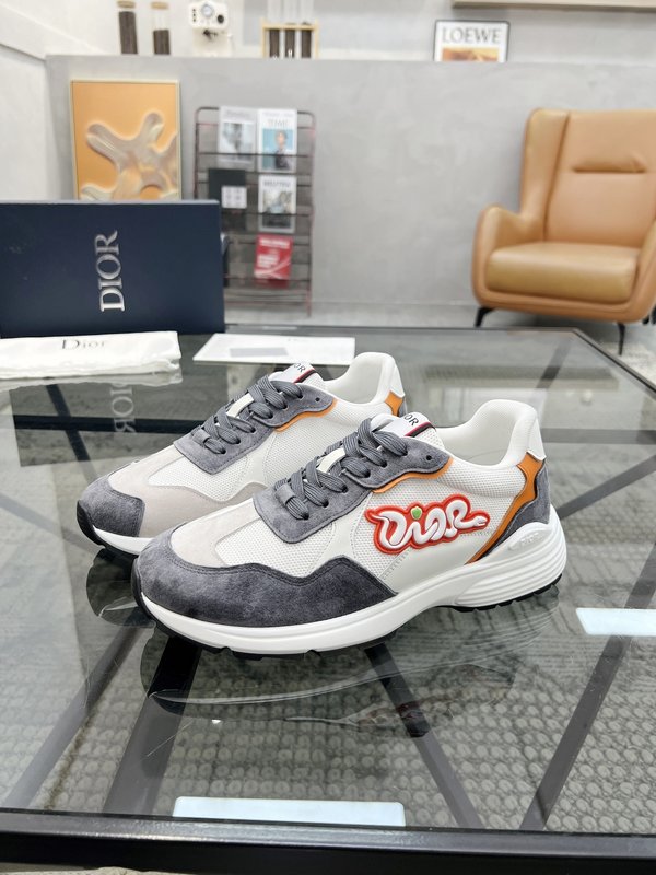 Dior 남성 이탈리아 가죽拼接 운동화 001-228657