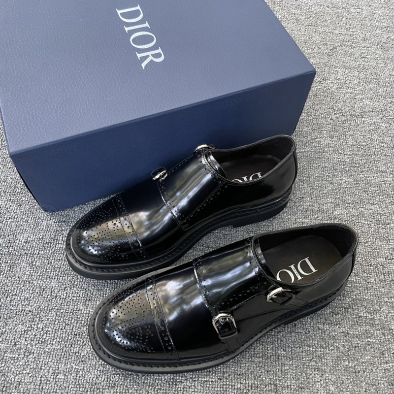 Dior Explorer 블랙 광택 가죽 더비 슈즈 001-228685