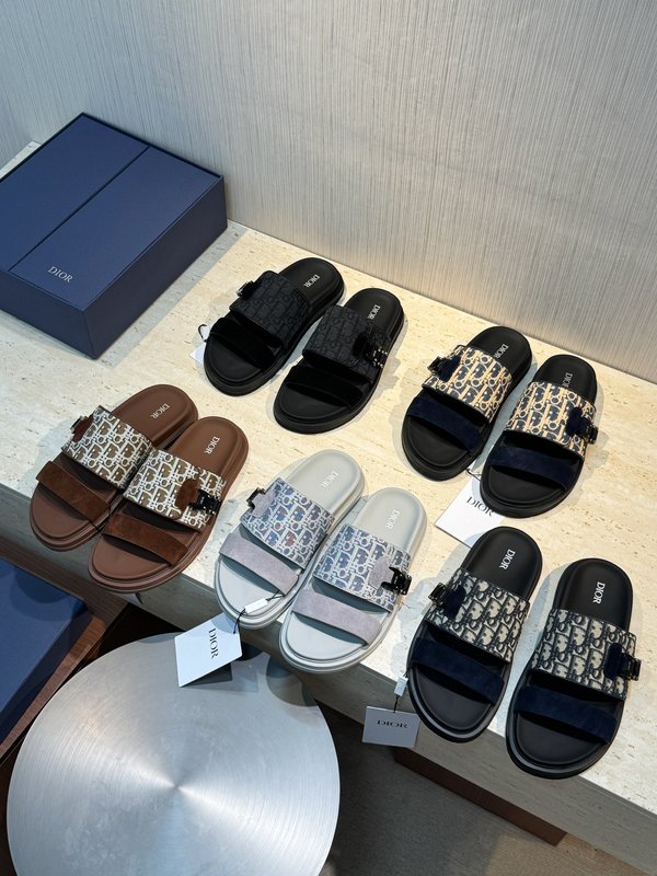 DIOR Aqua 남성 캔버스 슬리퍼 001-228703