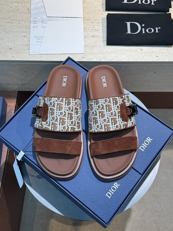 DIOR Aqua 남성 크로스 밴드 캔버스 샌들 001-228707