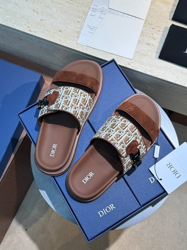 DIOR Aqua 남성 크로스 밴드 캔버스 샌들 001-228707