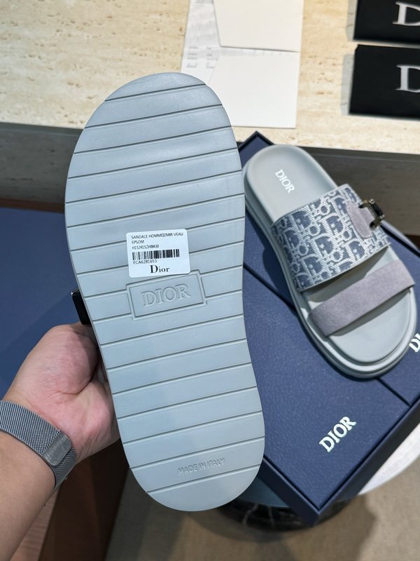 DIOR Aqua 남성 크로스 밴드 패턴 슬리퍼 샌들 001-228708