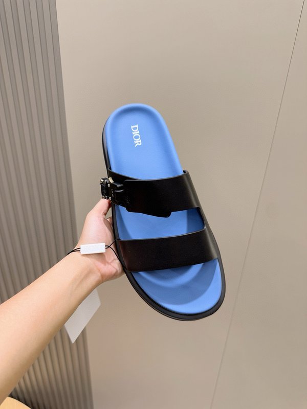 디올 아쿠아 남성용 교차 스트랩 캔버스 샌들 001-228710
