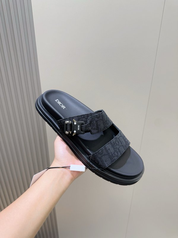 DIOR Aqua 남성 교차 스트랩 캔버스 샌들 001-228711