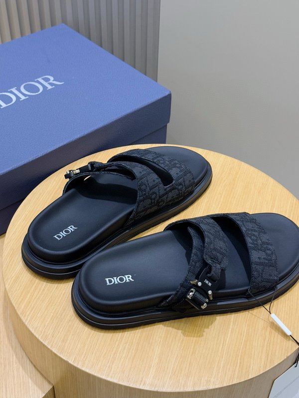 DIOR Aqua 남성 교차 스트랩 캔버스 샌들 001-228711