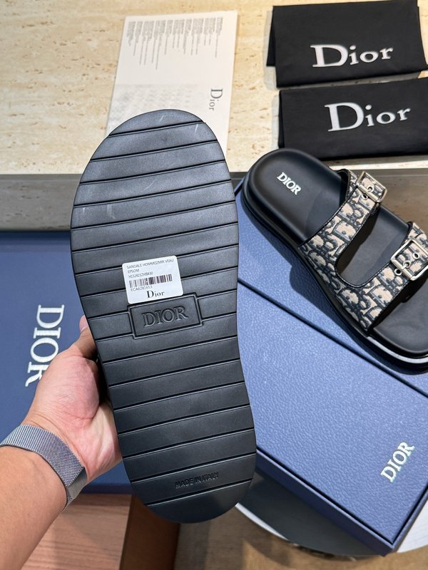 Dior Aqua 남성 교차 밴드 캔버스 샌들 001-228717