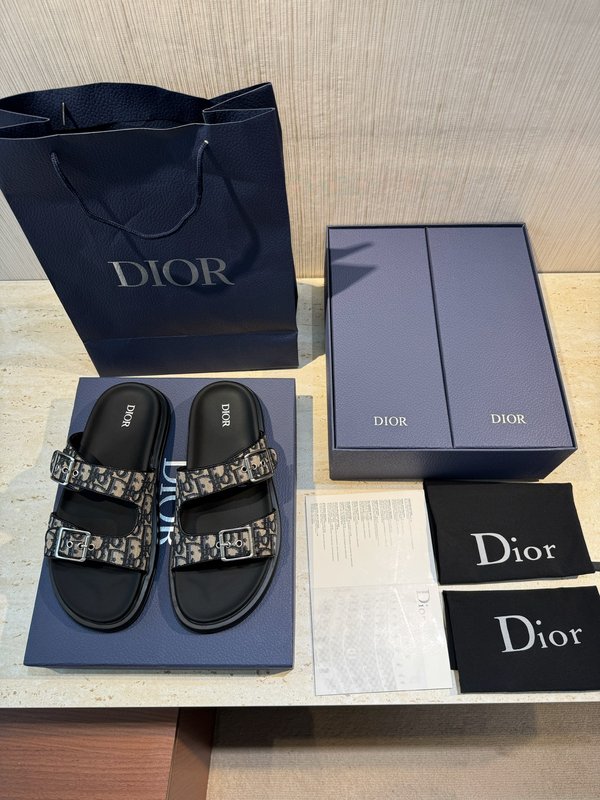 Dior Aqua 남성 교차 밴드 캔버스 샌들 001-228717