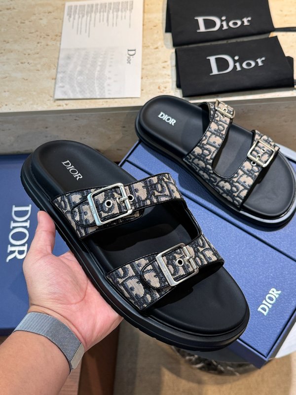 Dior Aqua 남성 교차 밴드 캔버스 샌들 001-228717