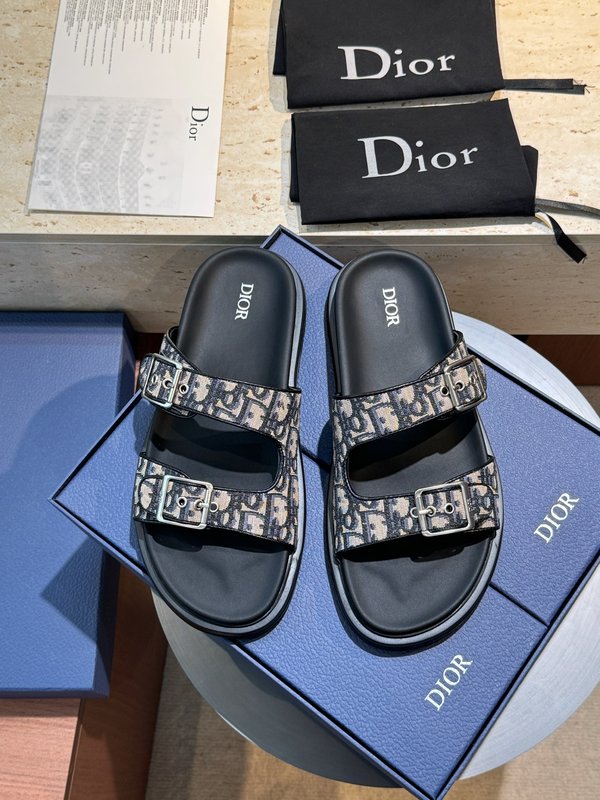 Dior Aqua 남성 교차 밴드 캔버스 샌들 001-228717