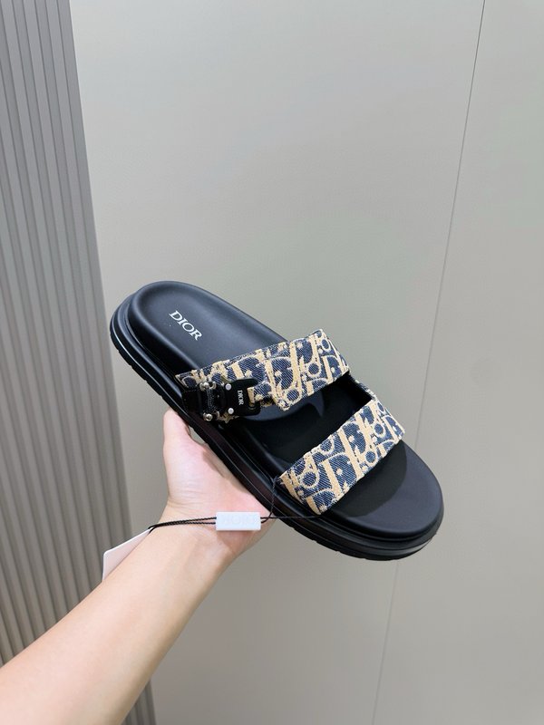 DIOR Aqua 남성 크로스 밴드 슬리퍼 샌들 001-228718