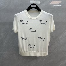 TB 컬리지풍 강아지 자카드 니트 반팔 001-229228