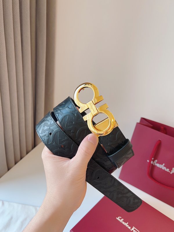 페라가모 골드 버클 벨트 001-229275