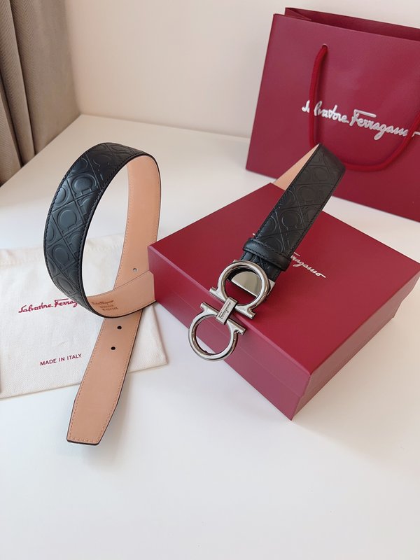 페라가모 Ferragamo 양면 벨트 35mm 폭 001-229278